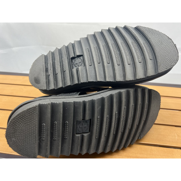 Doc Martens Voss Hair On Sandals - Black + Medium Cow Print - Size 8W US - Picture 7 of 8